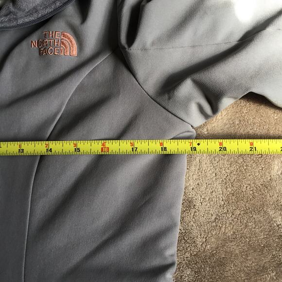 The North Face Windwall Hooded Jacket Gray fleece lining size S full zipper - Picture 10 of 11